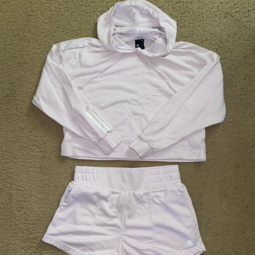 Womens Adidas Sweatshirt and Short Set